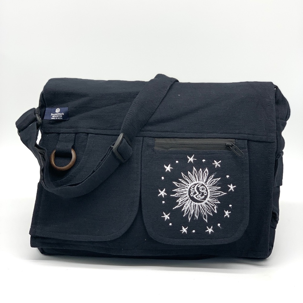 Large Cotton Laptop Bag - Picture 3 of 13